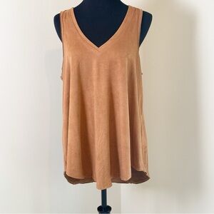 Z Supply Tan V-Neck Tank Top